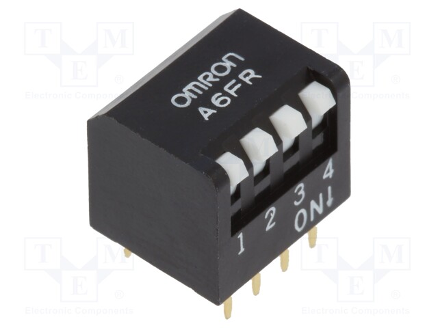 Switch: DIP-SWITCH; Poles number: 4; ON-OFF; 0.025A/24VDC; Pos: 2