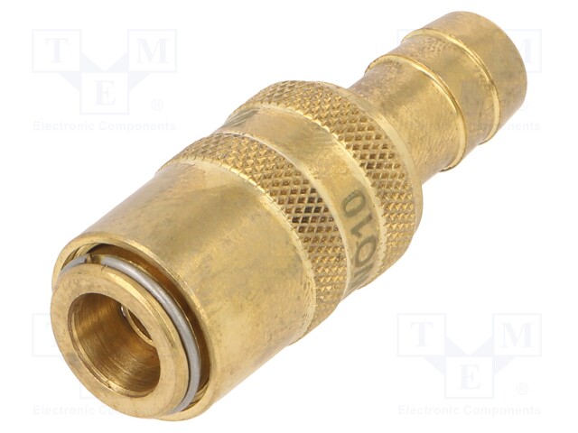 Quick connection coupling; straight; 10bar; Mat: brass; L: 47.5mm