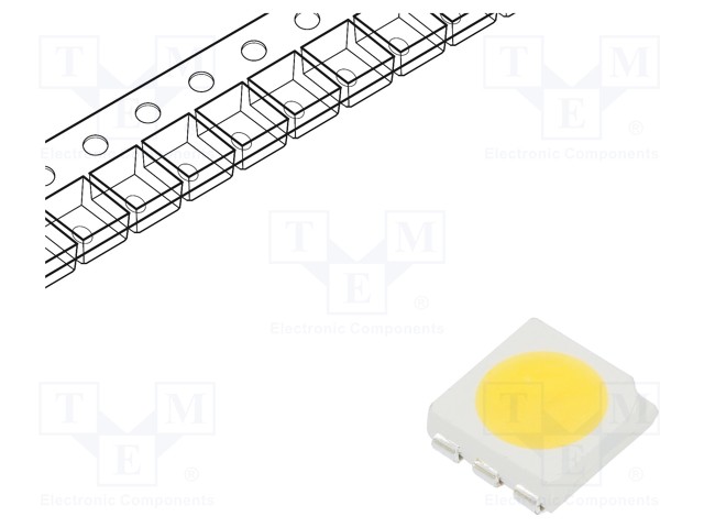 LED; SMD; 5050,PLCC6; white neutral; 5300÷10000mcd; 3700-4500K; 80