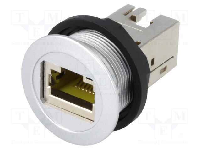 RJ45 socket; 22mm; har-port; -25÷70°C; Ø22.3mm; IP20