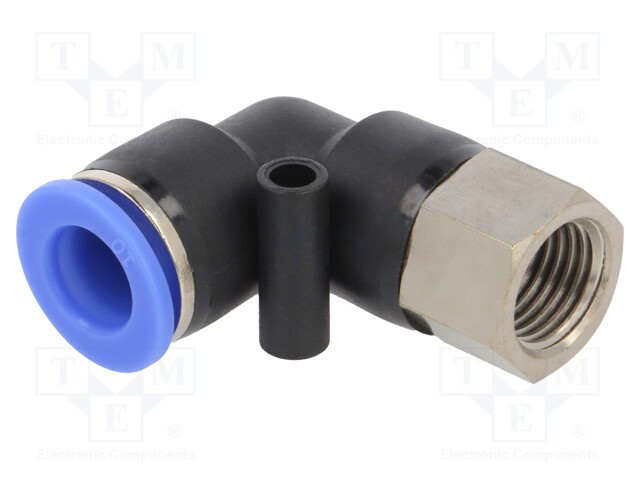 Push-in fitting; angled 90°; -0.95÷15bar; Thread: R 1/4"; 0÷60°C