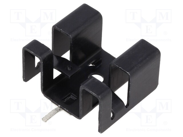 Heatsink: extruded; U; TO220; black; L: 21.6mm; W: 25.4mm; H: 12.7mm