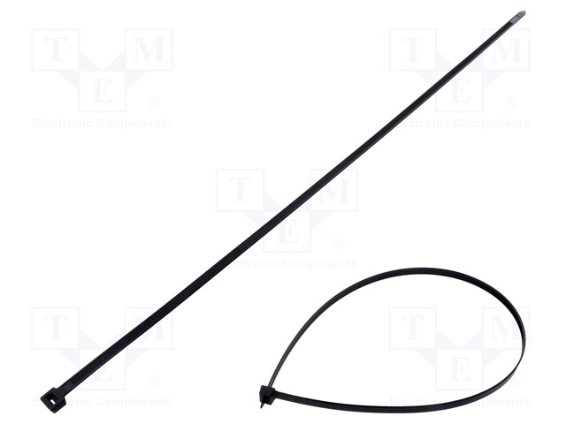 Cable tie; L: 550mm; W: 7.6mm; polyamide; 533N; black; Ømax: 155mm