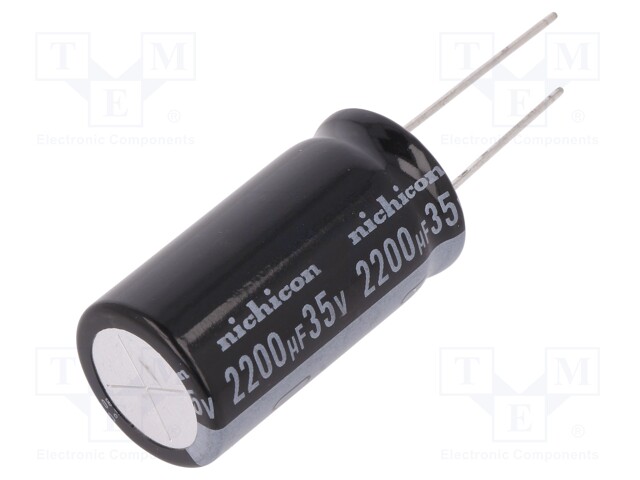 Capacitor: electrolytic; THT; 2200uF; 35VDC; Ø18x35.5mm; ±20%