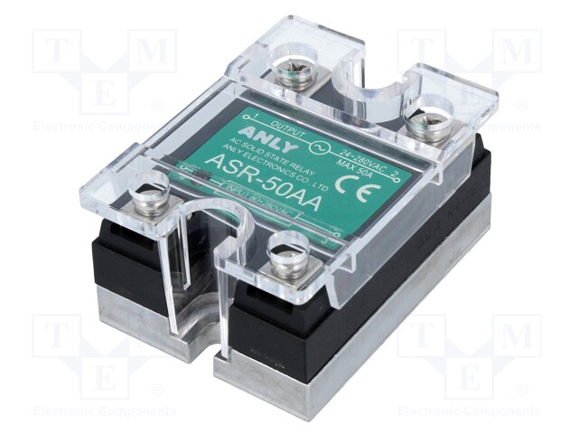 Relay: solid state; Ucntrl: 80÷280VAC; 50A; 24÷280VAC; Series: ASR