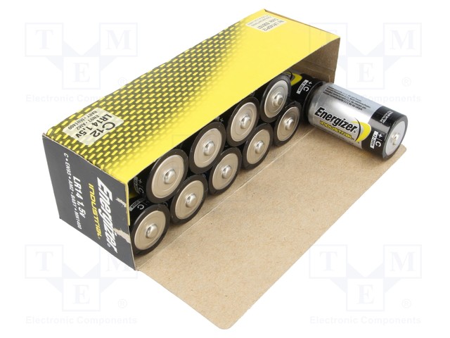Battery: alkaline; 1.5V; C; Industrial; Batt.no: 12