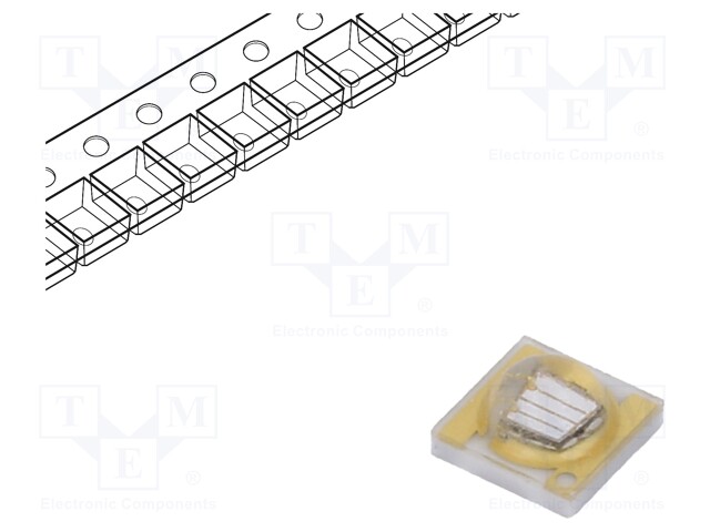 LED; UV-A; 3535; 120°; 500mA; 2.8W; λd: 390-400nm; 3.4x3.4x1.85mm