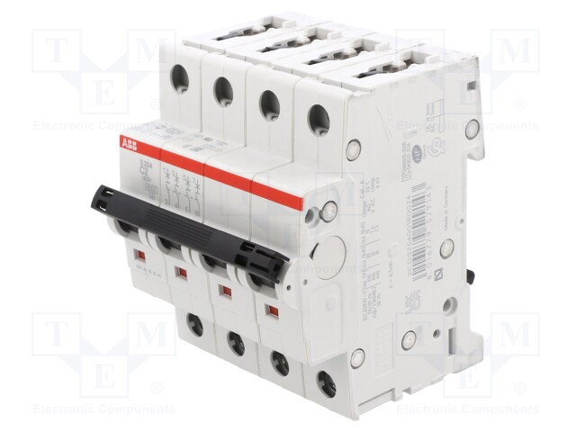 Circuit breaker; 400VAC; Inom: 2A; Poles: 4; DIN; Charact: C; 6kA