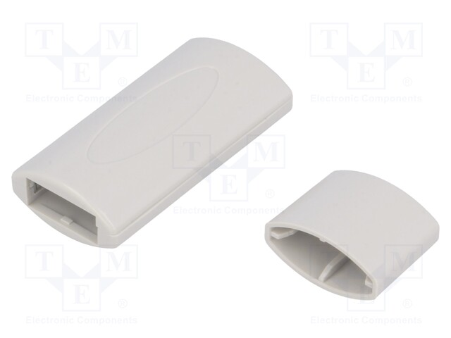Enclosure: for USB; X: 18mm; Y: 33mm; Z: 8.5mm; ABS; grey; UL94HB