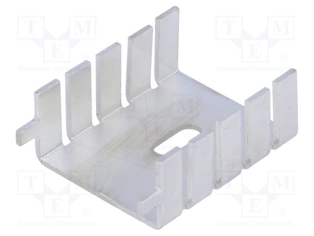 Heatsink: moulded; TO220; L: 33mm; W: 25.4mm; H: 12.7mm; 20K/W; plain