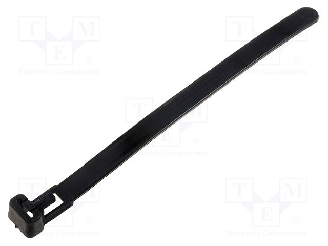 Cable tie; multi use; L: 125mm; W: 7.6mm; polyamide; 215.6N; black