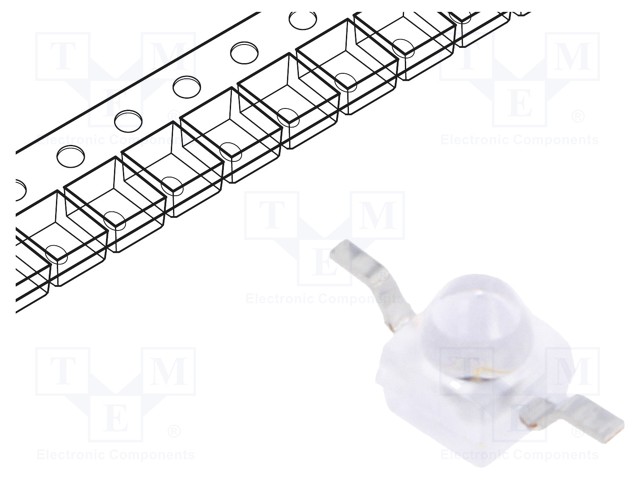 IR transmitter; 850nm; transparent; 50mW; 20°; SMD; 100mA