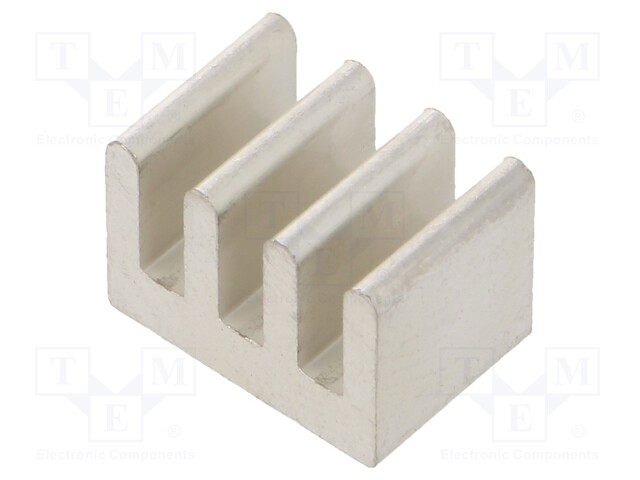 Heatsink: extruded; grilled; natural; L: 8mm; W: 11.8mm; H: 8mm; 33K/W