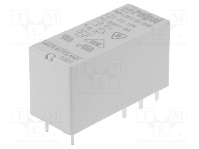 Relay: electromagnetic; DPDT; Ucoil: 18VDC; 8A/250VAC; 8A/24VDC; 8A