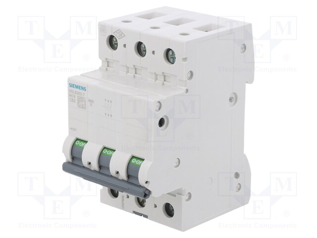 Circuit breaker; 400VAC; Inom: 63A; Poles: 3; DIN; Charact: C; 6kA