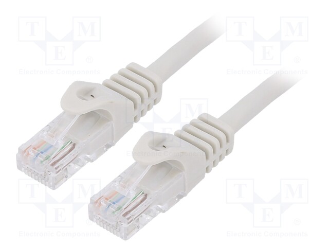 Patch cord; U/UTP; 6; stranded; CCA; PVC; grey; Len: 20m; 26AWG