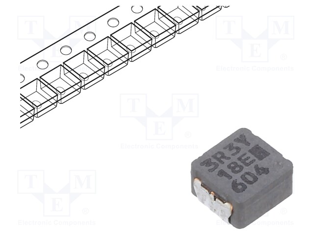 Inductor: wire; SMD; 3.3uH; 8.6A; 31.3mΩ; ±20%; 5.5x5x3mm; -40÷150°C