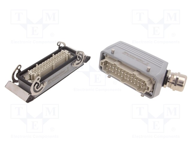 Connector: HDC; male + female; plug + socket; HE; PIN: 24; 24+PE