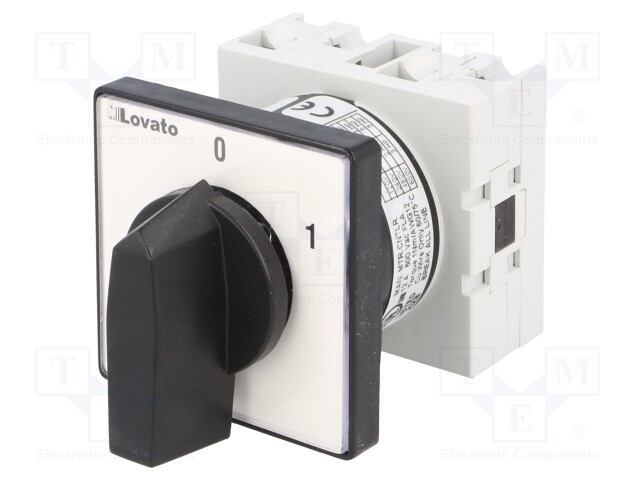 Switch: cam switch; Stabl.pos: 2; 16A; 0-1; Poles: 2; Pos: 2; -25÷55°C