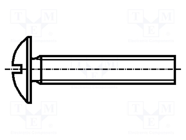 Screw; M3x8; Head: button; slotted; A2 stainless steel; 0,8mm