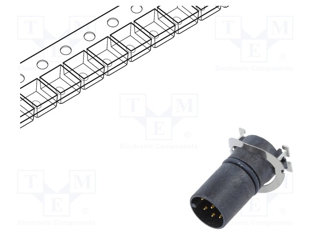 Socket; M12; PIN: 8; male; A code-DeviceNet / CANopen; on PCBs; SMT