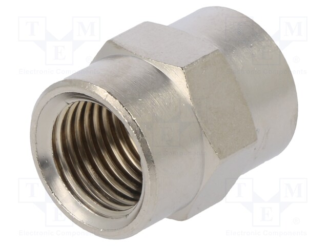 Muff; straight; G 1/4"; Mat: nickel plated brass; 300°C