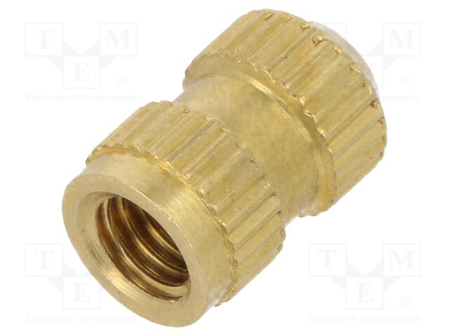 Threaded insert; brass; without coating; M3; BN: 1045; L: 7mm