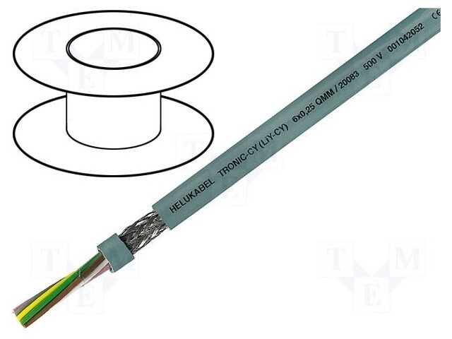 Wire; TRONIC-CY LiY-CY; 32x0,75mm2; tinned copper braid; PVC