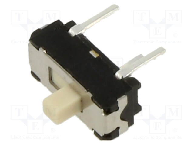 Switch: slide; Pos: 2; SPDT; 0.3A/6VDC; ON-ON; No.of term: 3