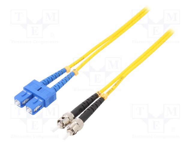 Fiber patch cord; ST/UPC,SC/UPC; 1m; LSZH; Optical fiber: 9/125um