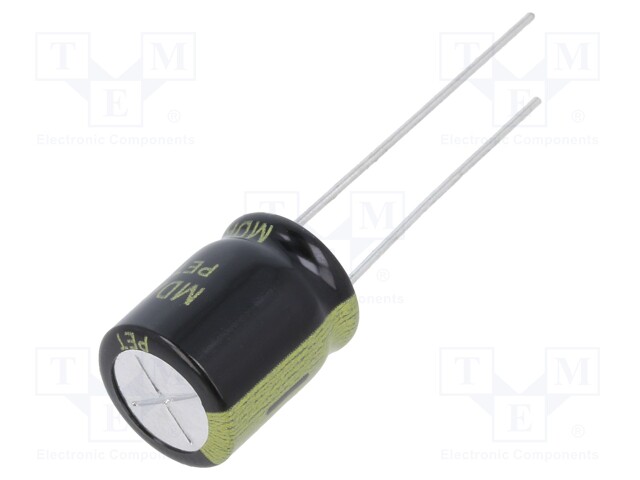 Capacitor: electrolytic; THT; 2.2uF; 400VDC; Ø10x12.5mm; ±20%