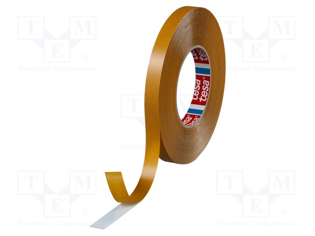 Tape: fixing; W: 15mm; L: 50m; D: 225um; V: double-sided; white; 60°C