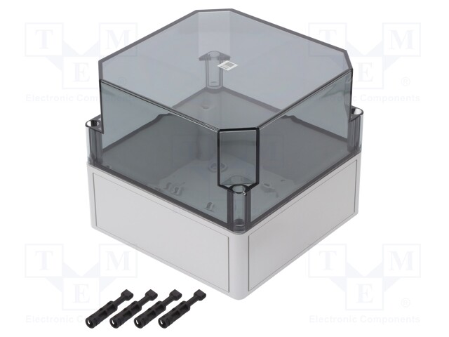 Enclosure: multipurpose; X: 180mm; Y: 182mm; Z: 165mm; PK; light grey