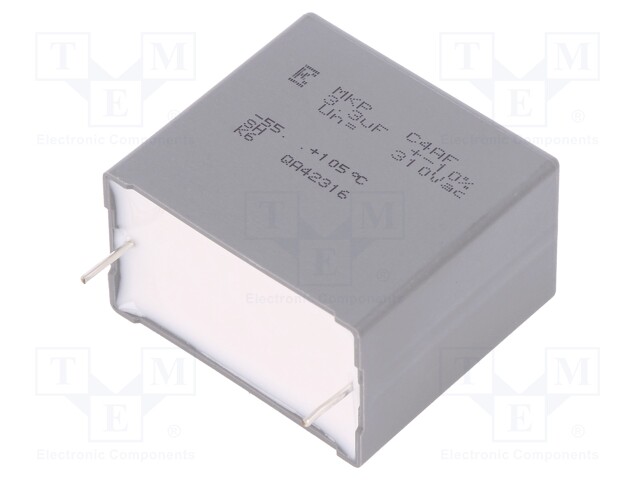 Capacitor: polypropylene; 3.3uF; ESR: 8.2mΩ; C4AF; THT; ±10%; 310VDC