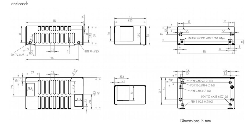 Power supply: switched-mode; 100W; 90÷132/187÷264VAC; OUT: 1; 8.3A