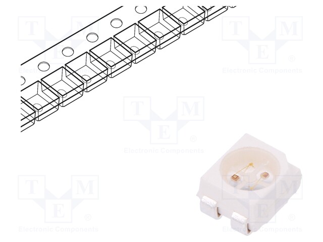 LED; SMD; 3528,PLCC4; orange/yellow-green; 3.5x2.8x1.9mm; 120°