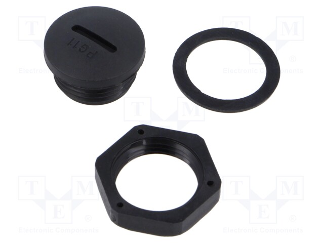 Stopper; PG11; polyamide; black; Thread: PG