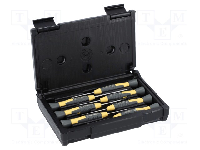 Kit: screwdrivers; Phillips,slot; ESD; 7pcs.