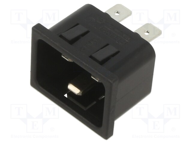 Connector: AC supply; socket; male; 16A; 250VAC; IEC 60320; C20 (I)