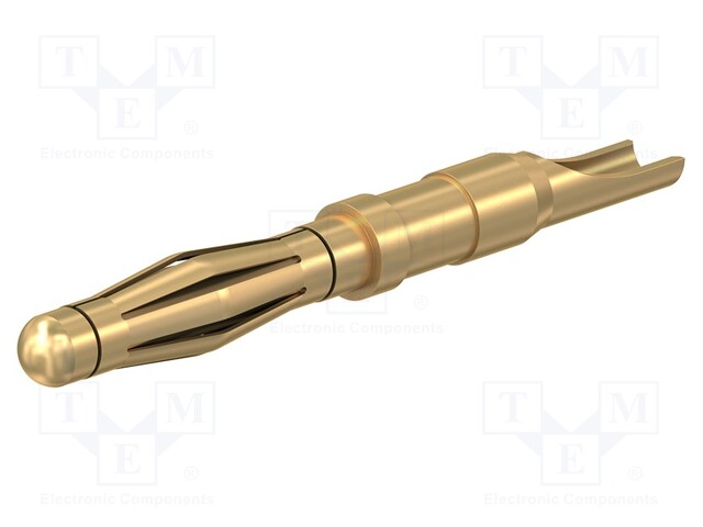 Plug; 2mm banana; 10A; 30VAC; 60VDC; gold-plated