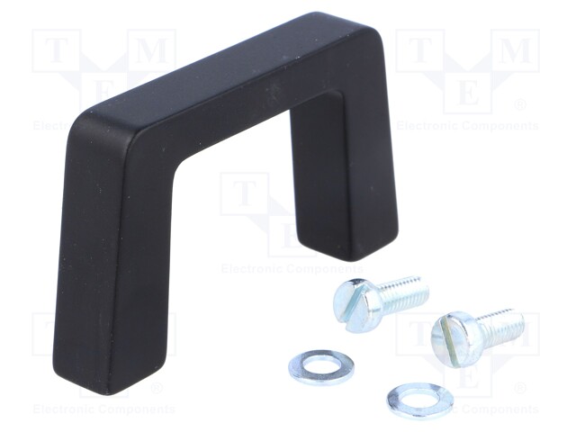 Handle; Mat: aluminium; black; H: 40mm; L: 69mm; W: 12.2mm