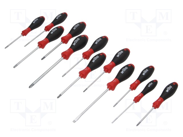 Screwdrivers; Pcs: 12; Torx,Phillips cross,Pozidriv cross,slot