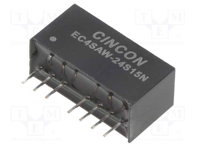 Converter: DC/DC; 5/6W; Uin: 9÷36V; 15VDC; Iout: 400mA; SIP8; 4.8g