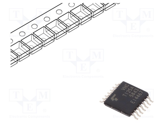 IC: digital; bus buffer; Channels: 4; C²MOS; SMD; TSSOP14; -40÷125°C