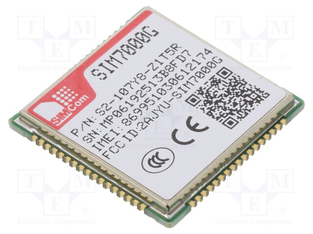 Module: LTE; Down: 300kbps; Up: 375kbps; SMD; 24x24x2.6mm