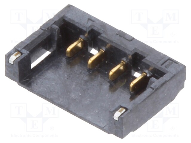 Socket; wire-board; male; 1.2mm; PIN: 4; SMT; on PCBs; -25÷85°C; 50V