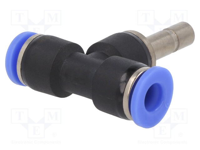 Push-in fitting; T-tap splitter; -0.95÷15bar; BLUELINE; 6mm