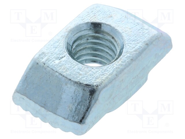 Nut; for profiles; Width of the groove: 10mm; steel; zinc; H: 1.5mm