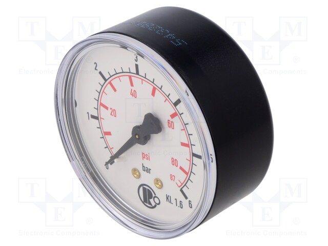 Manometer; 0÷6bar; 63mm; non-aggressive liquids,inert gases