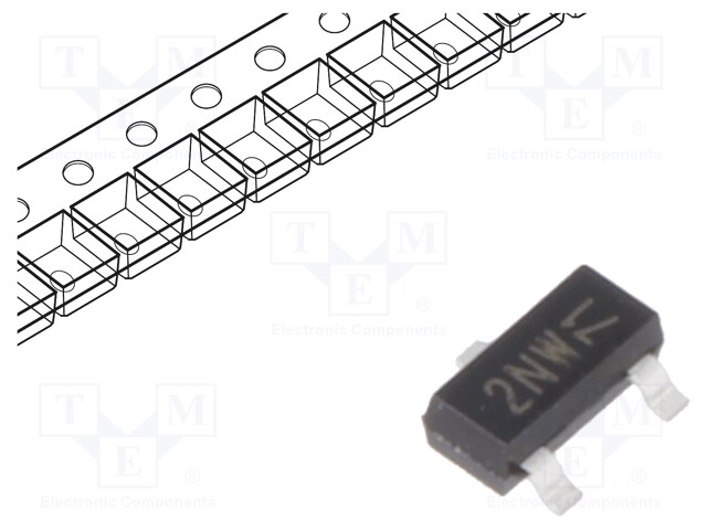 Diode: Schottky rectifying; SMD; 30V; 0.2A; Ufmax: 0.6V; SOT23